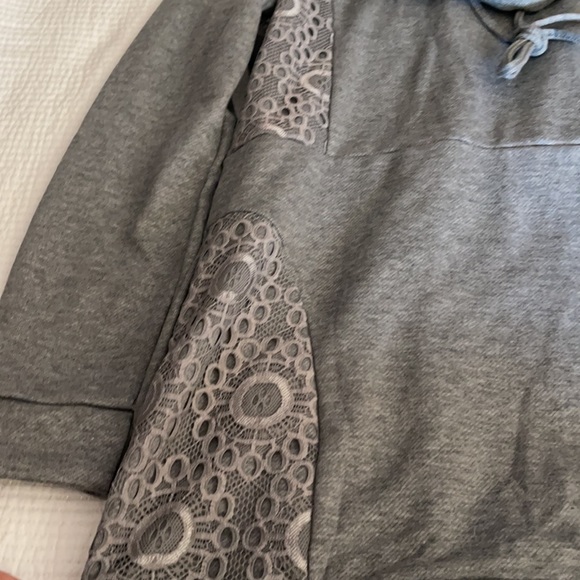 Gray cowl neck tunic sweatshirt new! - Picture 2 of 4